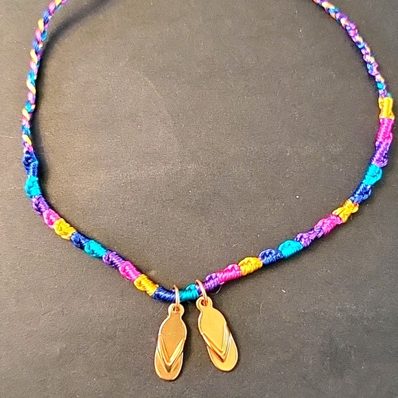 NEW Jennifer Lopez J-Lo Multi-color Woven Bracelet/Anklet! NWOT - Picture 7 of 12